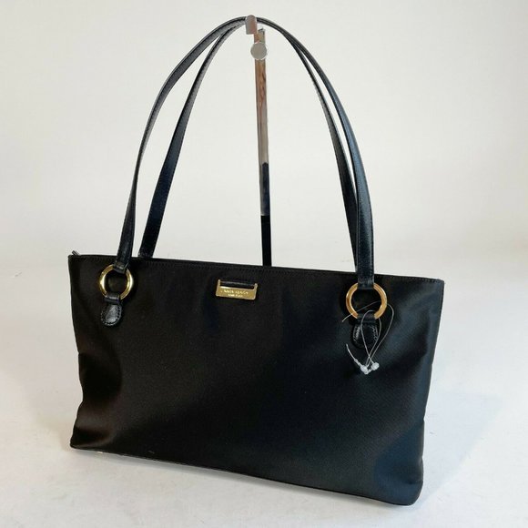 kate spade Handbags - Kate Spade Women Shoulder Handbag Tote Purse Black L Rectangle Double Handle Zip